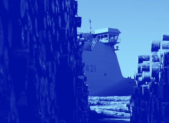 c3-teaser-looking-between-log-piles-at-a-ship-in-port-blue-duotone